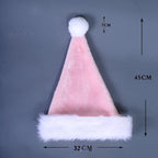 Festive Christmas hat in rich red plush fabric