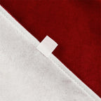 48-inch red velvet tree skirt displaying traditional circular design