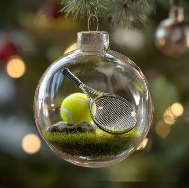 Sports Christmas Ornament - Hanging Glass Holiday Decoration - Christian Home Decor