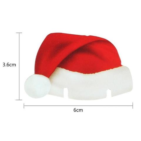 Group of Christmas drink toppers displayed - festive home decor items
