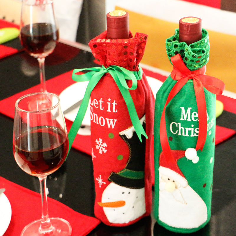Festive Wine Bottle Cover Christmas Ornament Secondary image