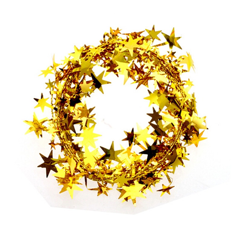 Blue star garland Christmas decoration for home celebrations