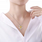 Unisex religious pendant necklace displayed on neutral background