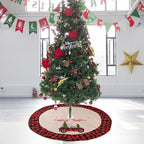 Christmas tree skirt as festive gift with holiday decor