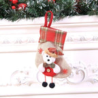 Festive Christmas Stocking Gift Bag Hanging Ornament - Christian Jewelry