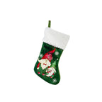 Traditional cloth Christmas stocking close-up detail