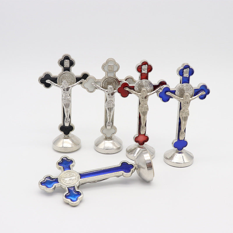 Faith cross ornament displaying Christian symbolism for devotional home decoration