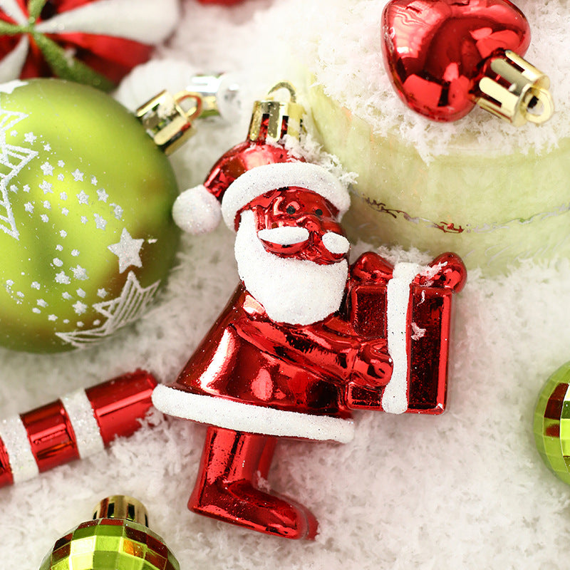 50 piece Christmas decoration pendant set showcasing multiple color varieties available