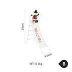 Christmas decoration set with three distinctive holiday figures in red, white, and green