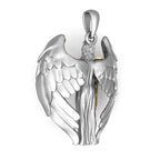 Men wearing vintage Jesus wings necklace as bold faith-inspired accessory