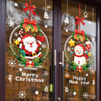 Cheerful Santa Claus Christmas design for window display