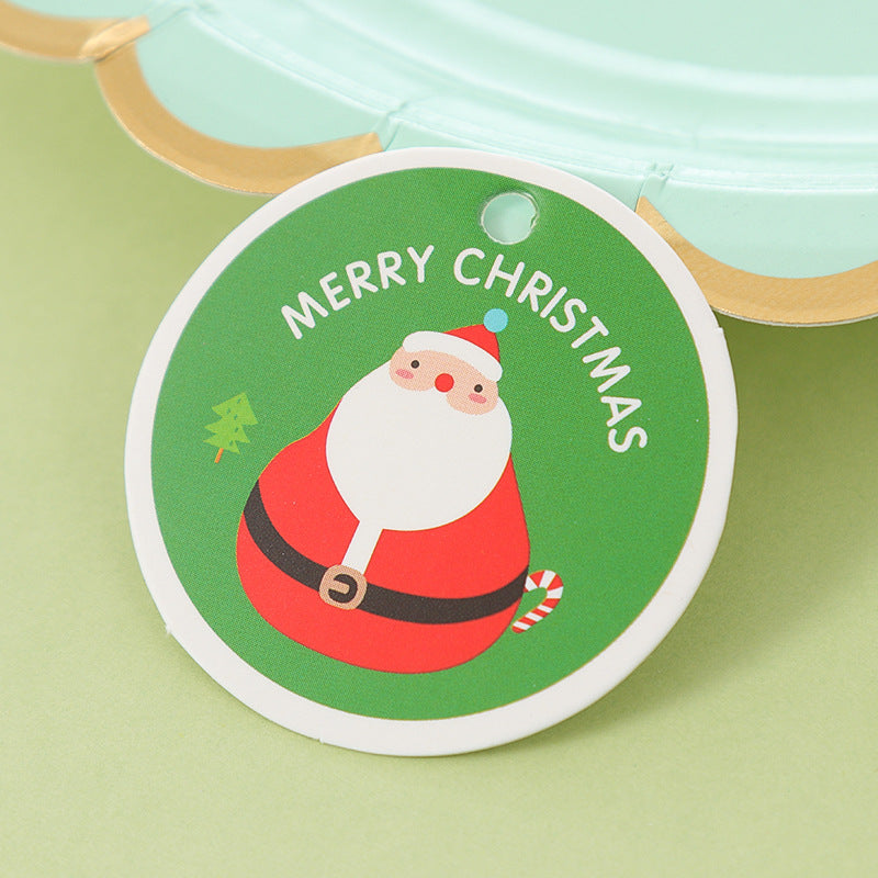 Round snowflake design Christmas hangtag accessory
