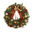 Coffee-colored flocked ball Christmas wreath door hanging for faith home decor