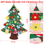 Felt Christmas tree decorations unfolded showing felt fabric material quality