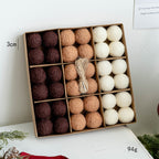 Handmade wool felt snowflake balls for Christmas