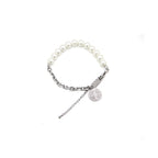 Our Lady Medal bracelet Japanese Korean style jewelry flat lay