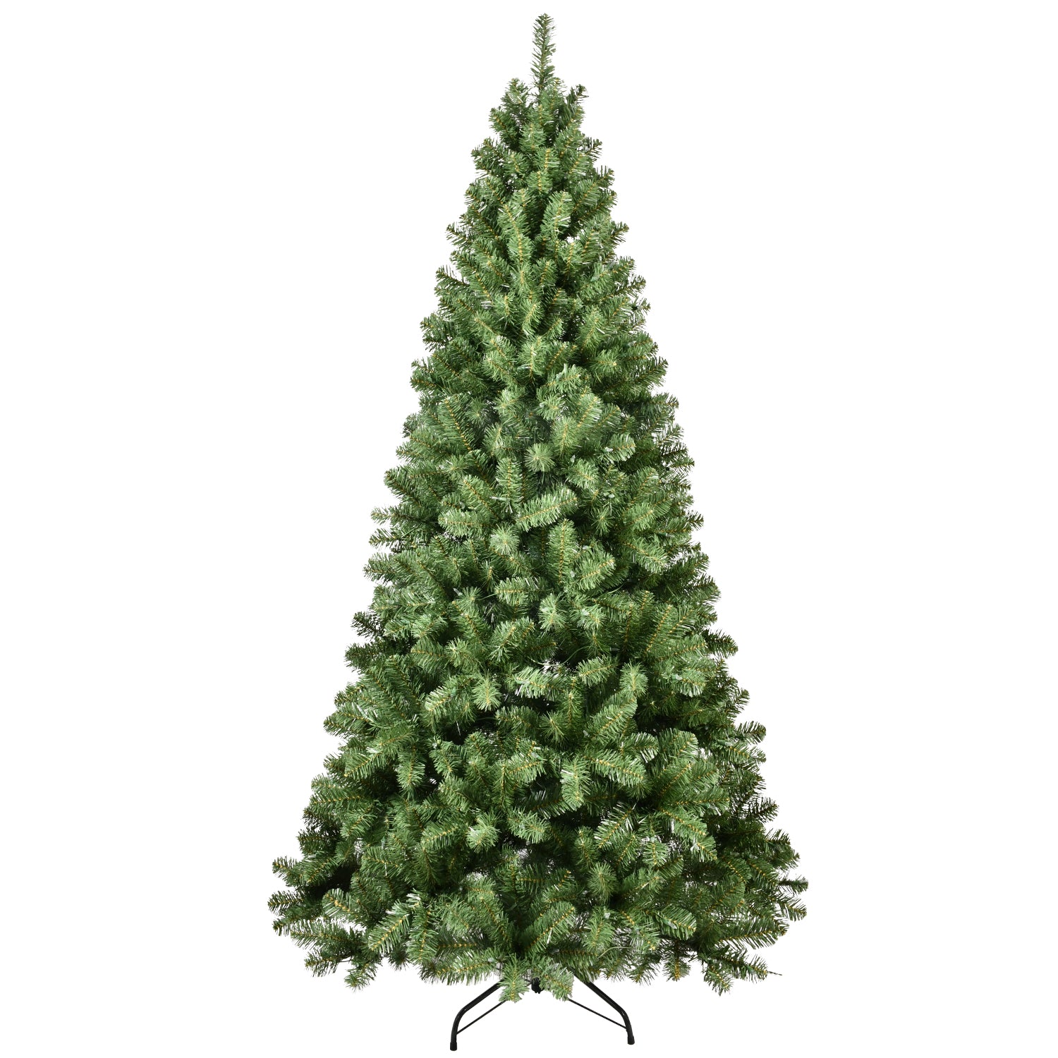 Prelit evergreen Christmas tree creating warm holiday atmosphere