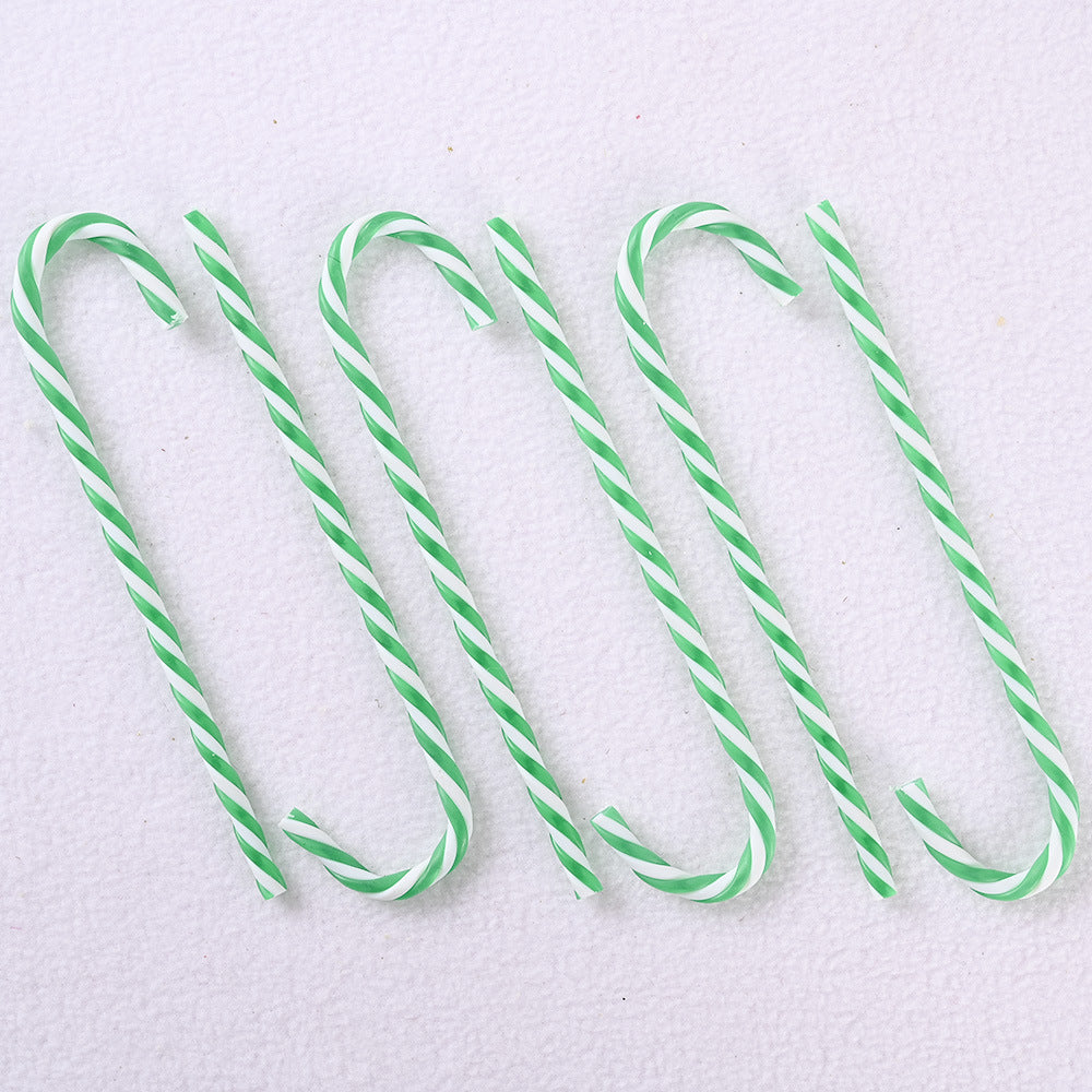 Classic candy cane shape Christmas pendants in red and white