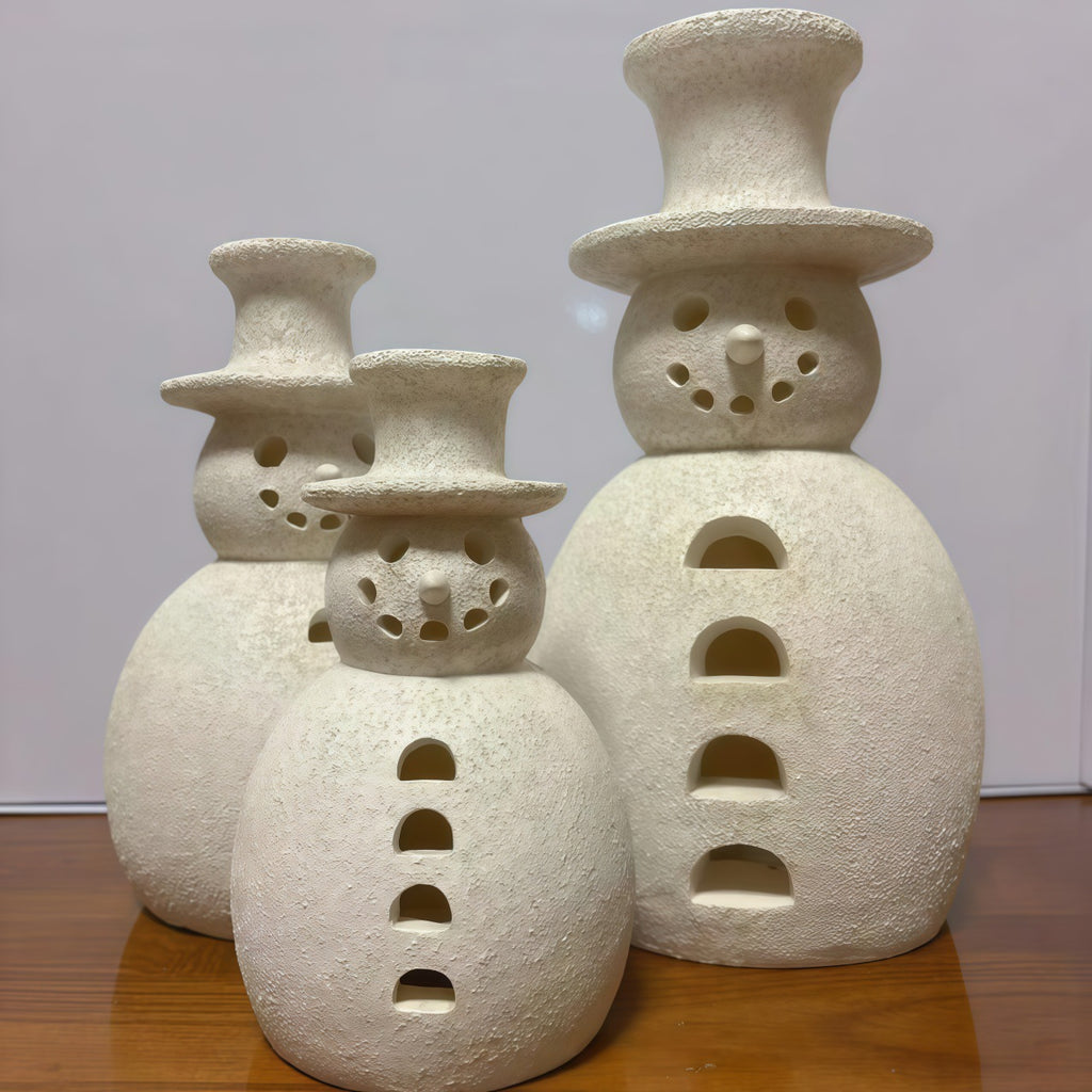 Vintage-style snowman resin ornament capturing nostalgic Christmas spirit
