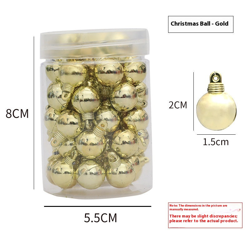 Assorted Christmas ornaments in red gold silver rose blue green