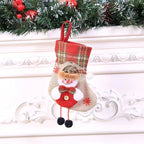 Festive Christmas Stocking Gift Bag Hanging Ornament - Christian Jewelry