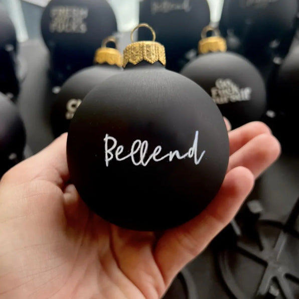 Black Christmas Ornament - Funny Plastic Holiday Decor - Christian Home Decor