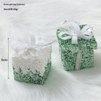 Flocked Dark Green Christmas Ball Ornament - Christian Jewelry