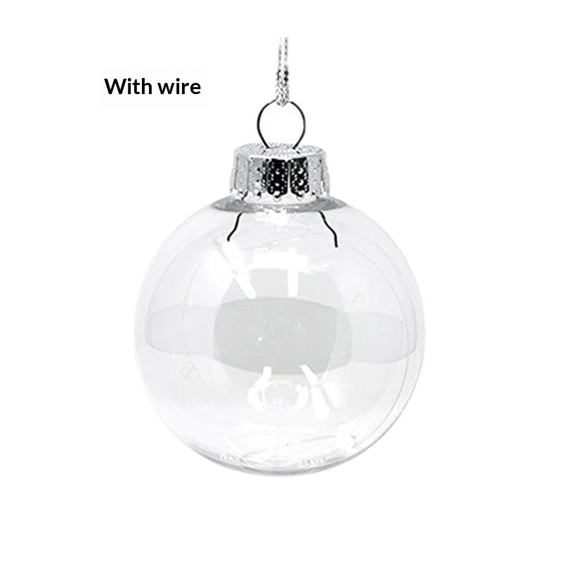 Transparent Christmas ball ornament for home holiday decor