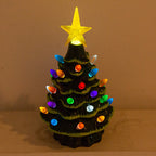 Handmade ceramic Christmas lantern showing star detail