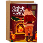 Hand-drawn style holiday greeting card