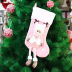 Soft fabric gift bag with holiday charm