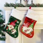 Faceless elderly design Christmas stocking festive ornament