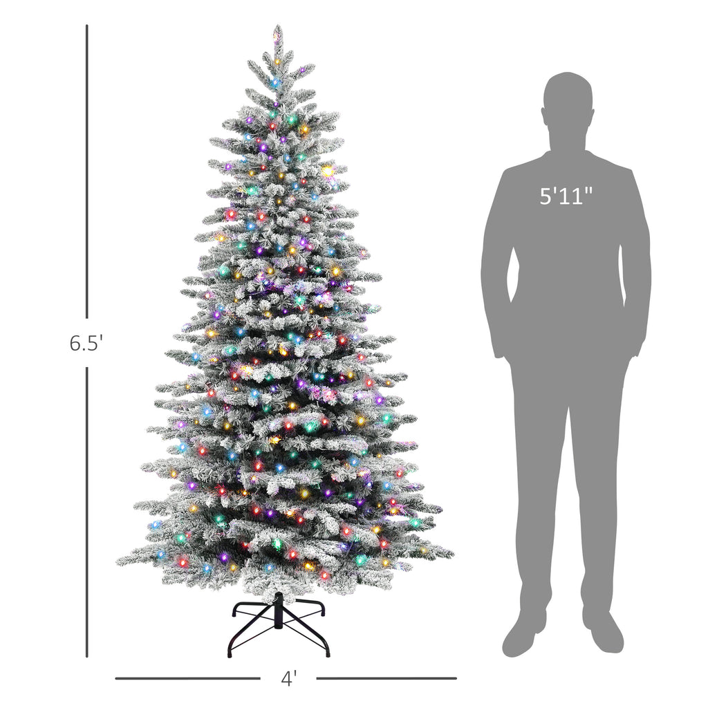 Decorated Christmas tree with multicolor lights in a cozy living room setting