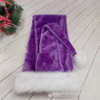 Long plush Christmas Santa hat for festive costume fun