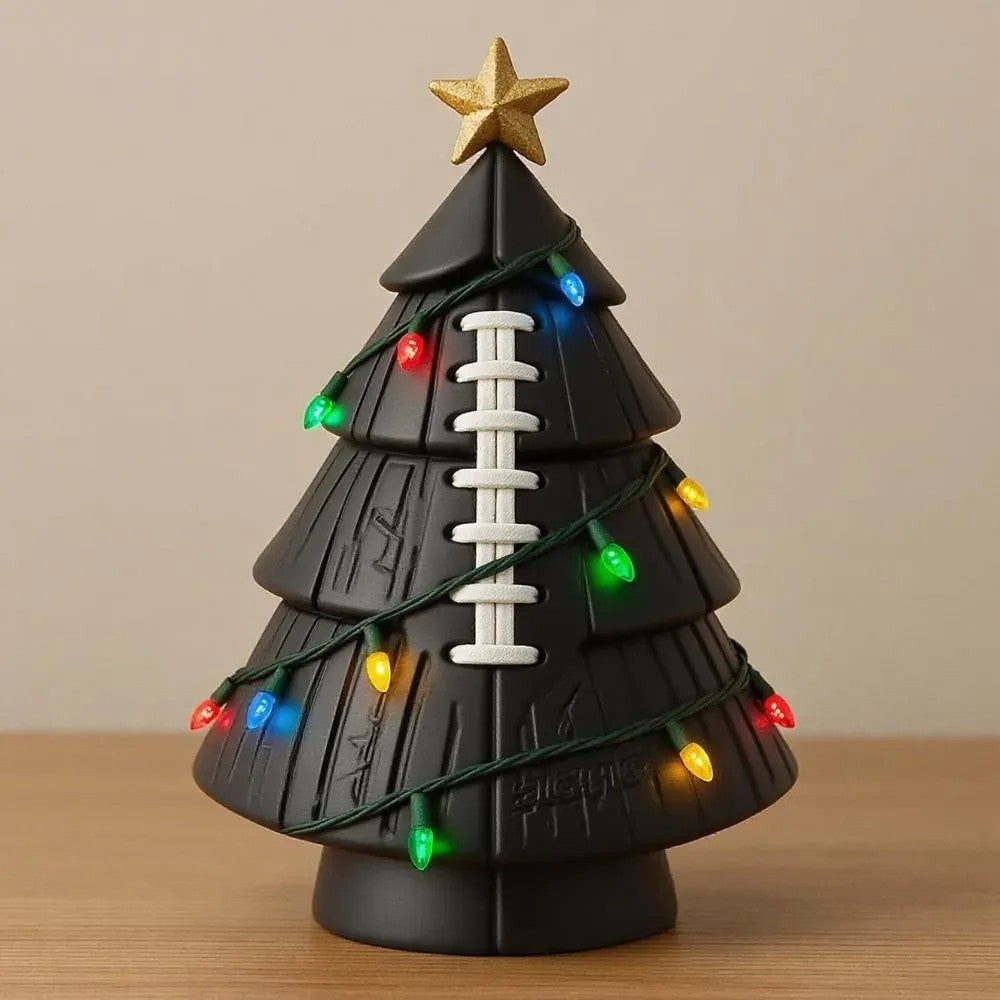 Rugby Christmas tree ornament D with intricate resin detail