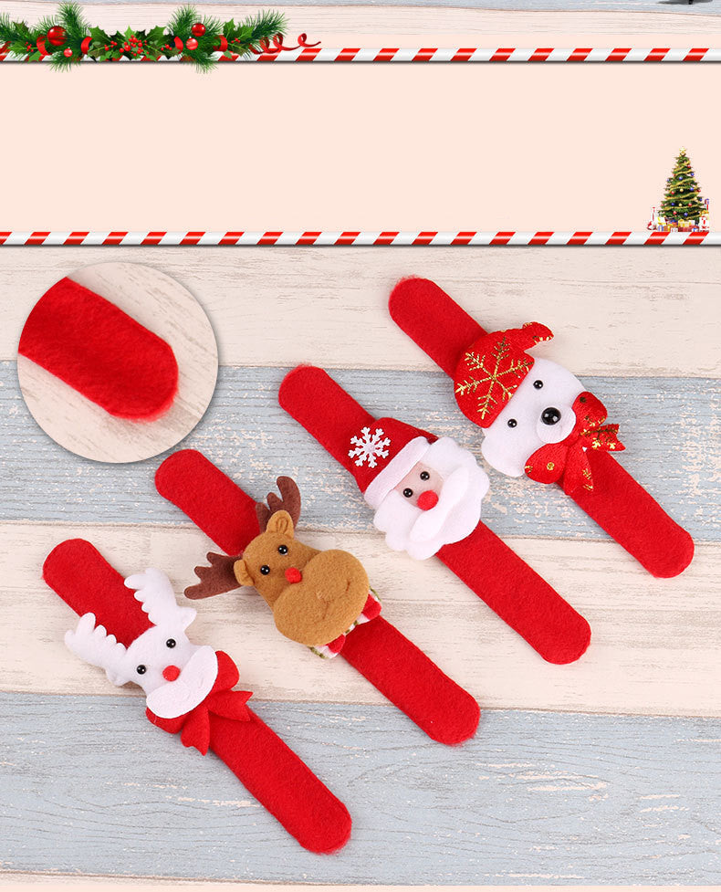 Holiday slap bracelet ring for kids