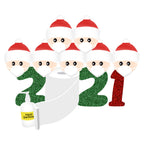 Holiday glass sticker featuring Christmas celebration imagery