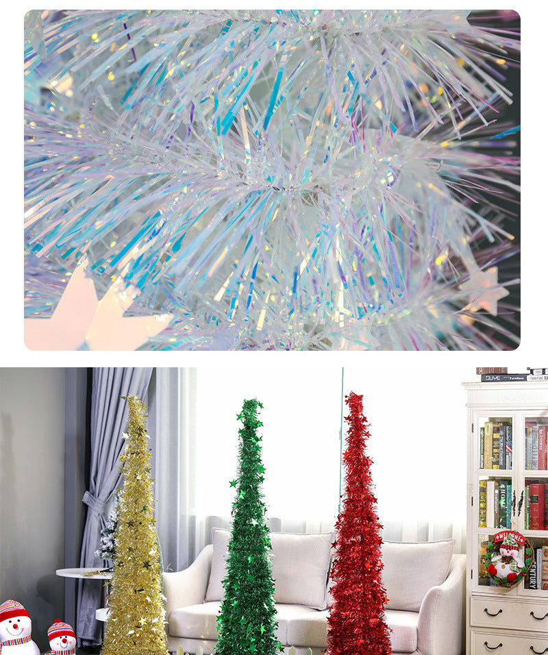 Christmas garland display showcasing multiple festive color options