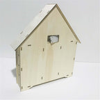 Rustic wooden Advent calendar cabinet showcasing warm natural wood finish