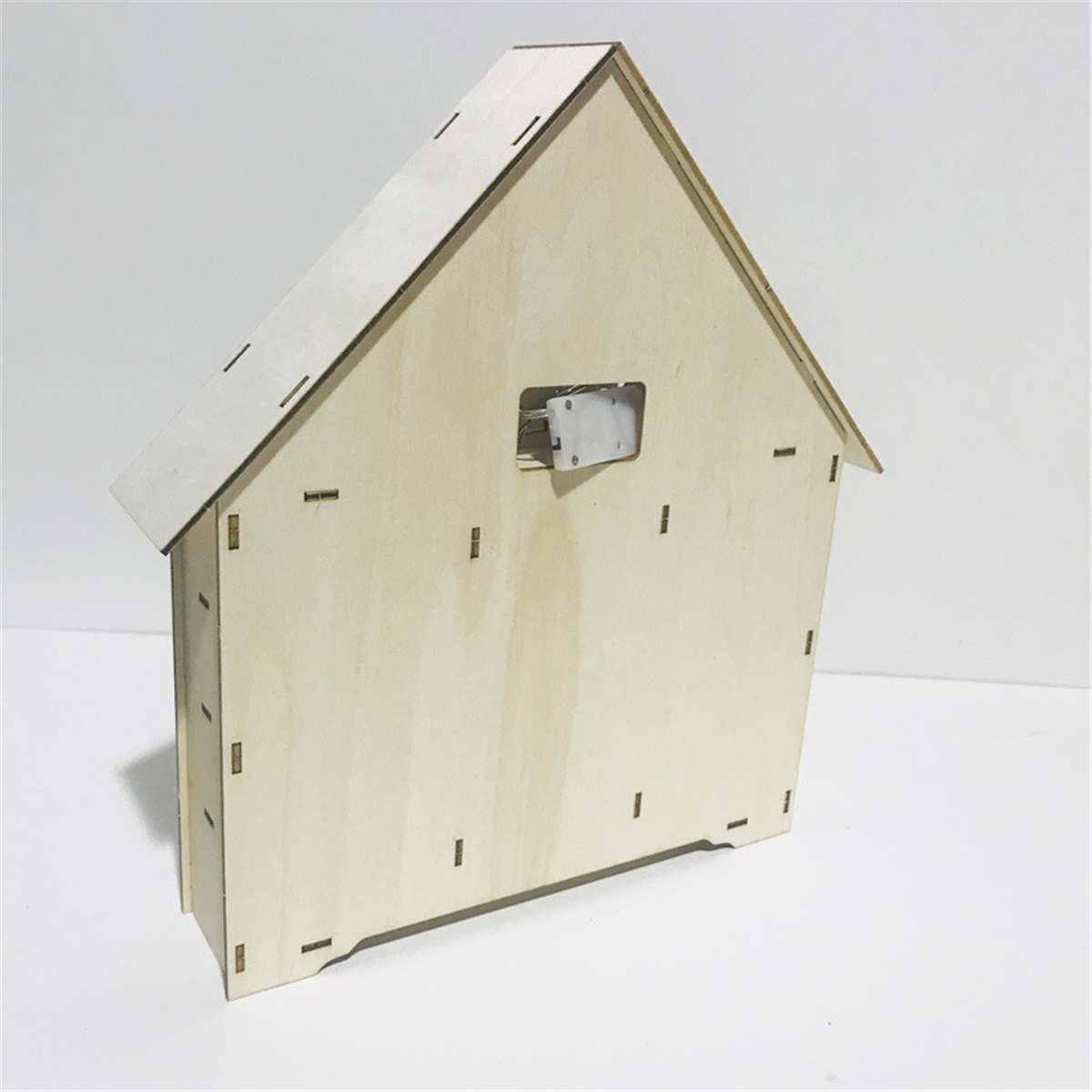 Rustic wooden Advent calendar cabinet showcasing warm natural wood finish