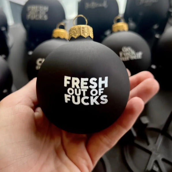 Black Christmas Ornament - Funny Plastic Holiday Decor - Christian Home Decor