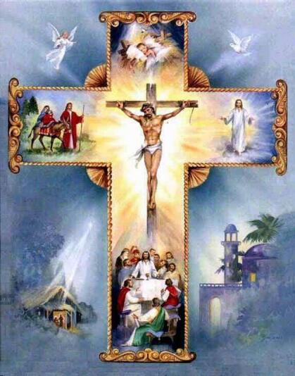 Detailed diamond painting Jesus imagery on canvas