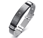 Men's religious bracelet showcasing round cross charm