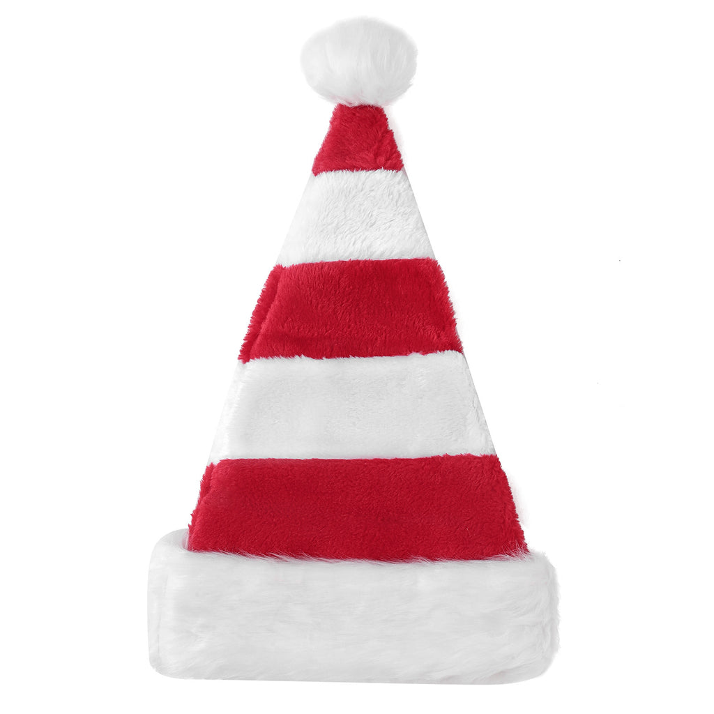 Long Christmas Hat Design for Adults in Classic Holiday Red and Green Stripes