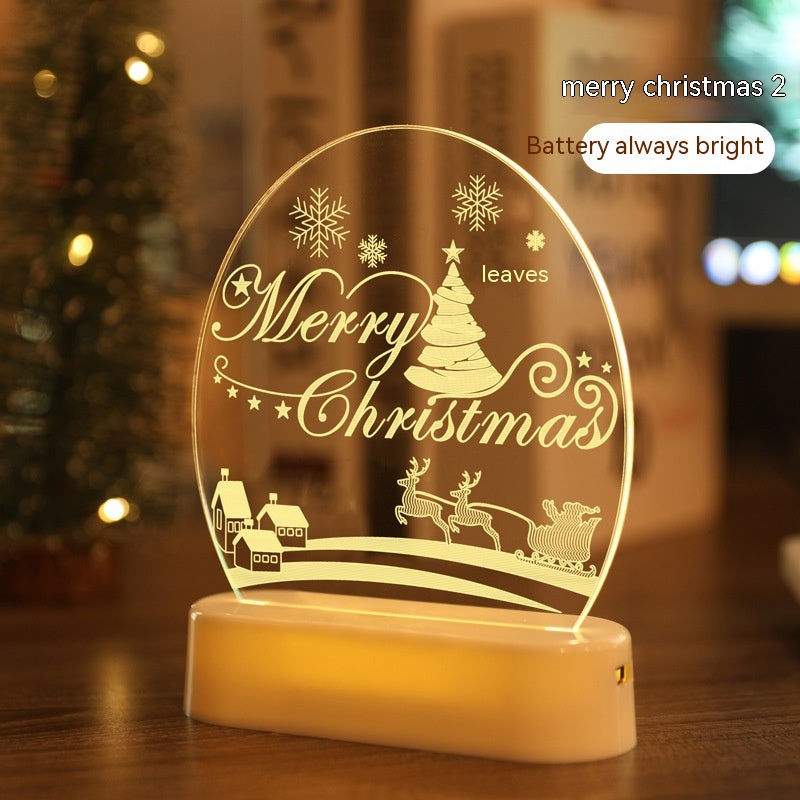 Warm white night light with USB and battery power options for versatile display