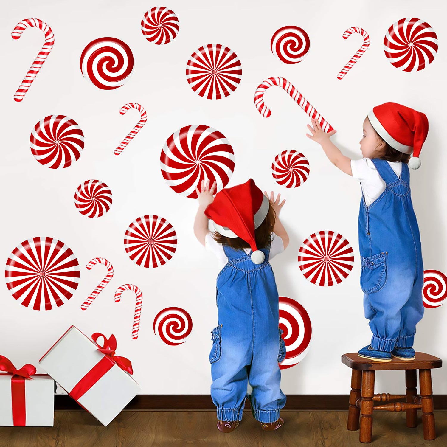 Cartoon style snowflake wall decals for living room and bedroom decoration