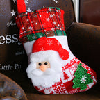 Cloth sock ornament texture detail for holiday decorating