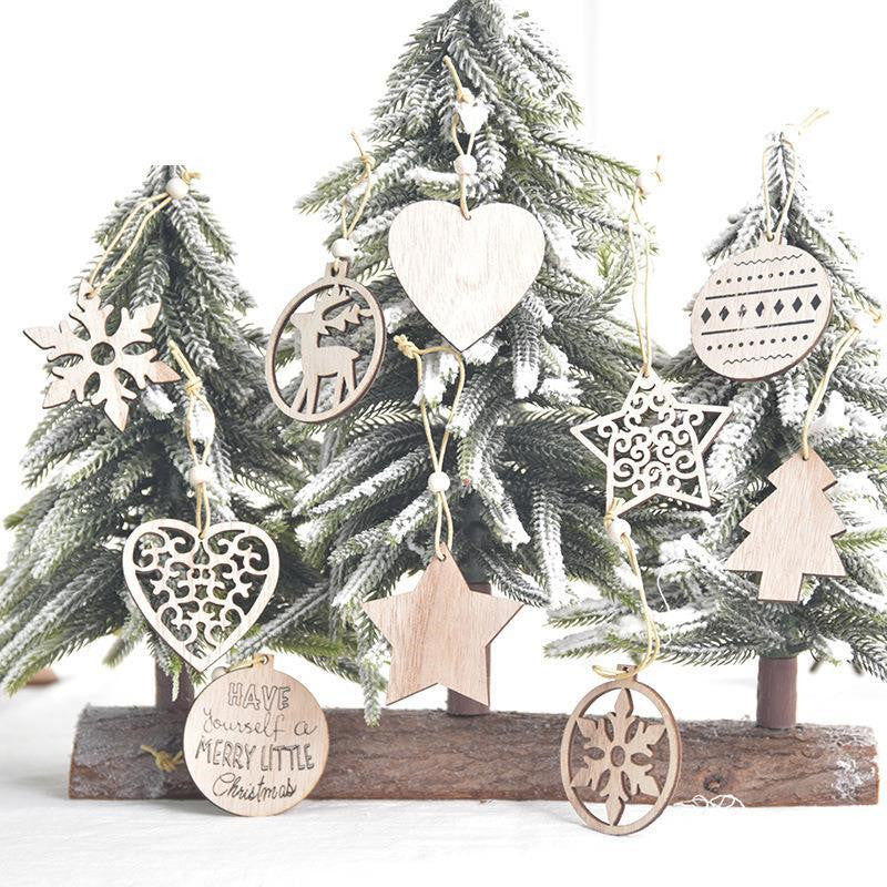 Christmas Carved Wood Pendant - Christian Jewelry Secondary image