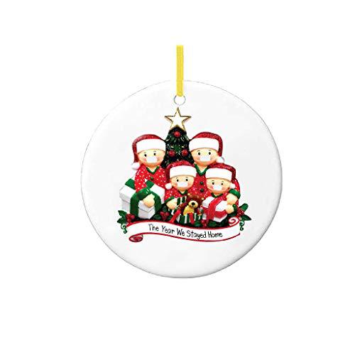 Ornament pendant in cozy living room setting with lit fireplace