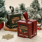 Christmas side round green gift box for holiday gatherings